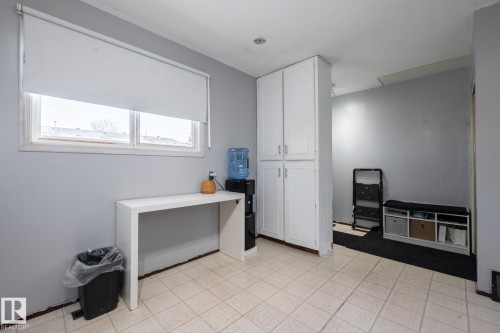 Home office featuring light floors - 1346 Lakewood Road W, Edmonton, AB - Indoor Photo Showing Other Room