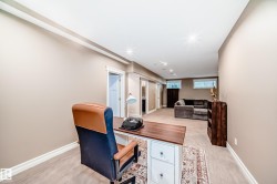 Home office featuring baseboards and recessed lighting - 