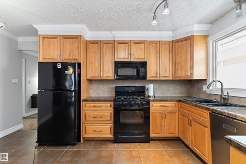 1115 82 Street, Edmonton, AB - Indoor Photo Showing Kitchen With Double Sink