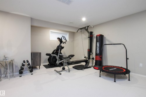 Exercise room featuring baseboards and recessed lighting - 2315 Lemieux Place, Edmonton, AB - Indoor Photo Showing Gym Room