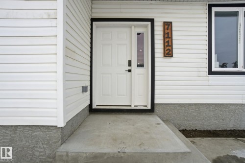View of exterior entry - 7112 132 Avenue, Edmonton, AB - Outdoor With Exterior
