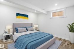 Bedroom featuring light wood-style floors and recessed lighting - 