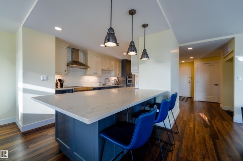 602 11710 100 Avenue, Edmonton, AB - Indoor Photo Showing Kitchen With Upgraded Kitchen