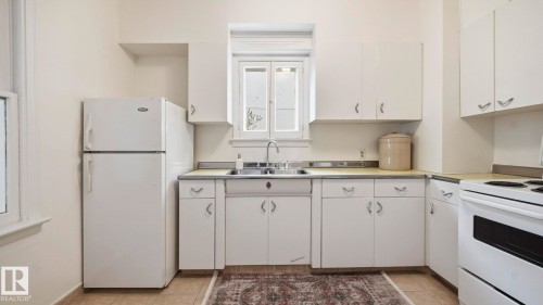 10149 122 Street, Edmonton, AB - Indoor Photo Showing Kitchen With Double Sink