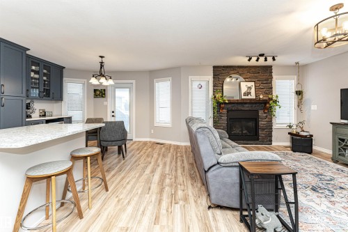 5755 161 Avenue, Edmonton, AB - Indoor Photo Showing Living Room With Fireplace