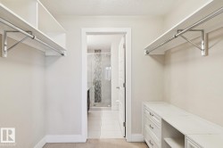 Spacious closet featuring light colored carpet - 