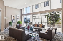 Community lobby featuring a high ceiling - 