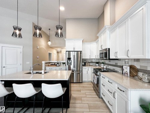 31 Legacy Terrace, St. Albert, AB - Indoor Photo Showing Kitchen With Double Sink With Upgraded Kitchen