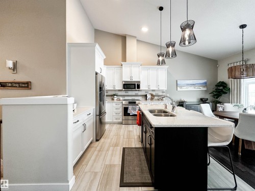 31 Legacy Terrace, St. Albert, AB - Indoor Photo Showing Kitchen With Double Sink With Upgraded Kitchen