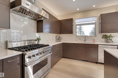 805 Drysdale Run Run, Edmonton, AB - Indoor Photo Showing Kitchen With Upgraded Kitchen