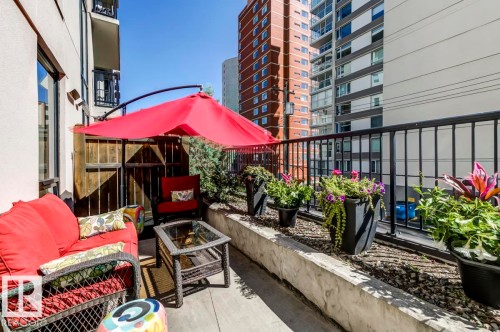 205 11933 Jasper Avenue, Edmonton, AB - Outdoor With Deck Patio Veranda