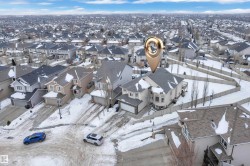 Aerial perspective of suburban area - 