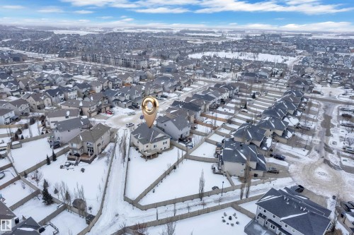 Aerial view of property's location with nearby suburban area - 2012 69 Street, Edmonton, AB - Outdoor With View