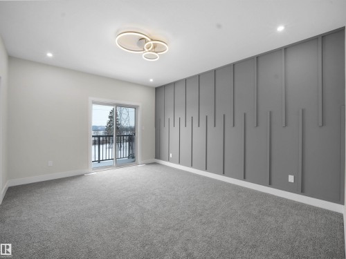 Unfurnished room featuring light colored carpet and recessed lighting - 46 Waverly Way, Fort Saskatchewan, AB - Indoor Photo Showing Other Room