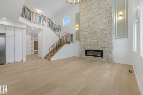 1 Birkshire Crescent, Sherwood Park, AB - Indoor With Fireplace