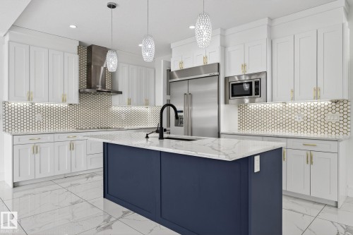 228 36 St Sw, Edmonton, AB - Indoor Photo Showing Kitchen With Upgraded Kitchen