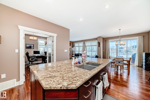 127 Keyport Circle, Leduc, AB - Indoor Photo Showing Kitchen With Double Sink With Upgraded Kitchen