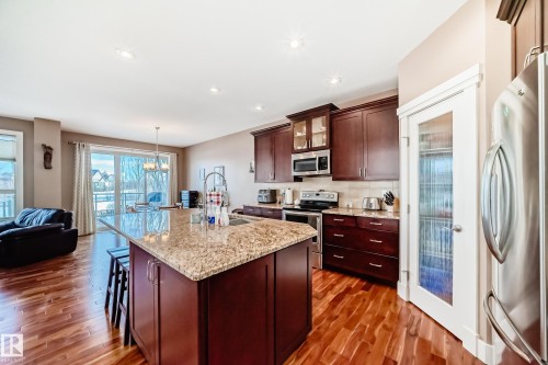 127 Keyport Circle, Leduc, AB - Indoor Photo Showing Kitchen With Stainless Steel Kitchen With Upgraded Kitchen
