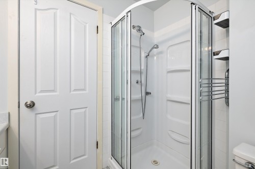 Full bath featuring a shower stall and vanity - 205 10809 Saskatchewan Drive, Edmonton, AB - Indoor Photo Showing Bathroom