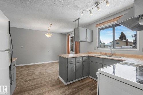 6411 12 Avenue, Edmonton, AB - Indoor Photo Showing Kitchen With Double Sink