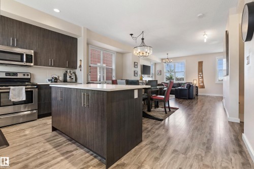 43 903 Crystallina Nera Way, Edmonton, AB - Indoor Photo Showing Kitchen With Stainless Steel Kitchen With Upgraded Kitchen