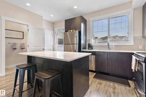 43 903 Crystallina Nera Way, Edmonton, AB - Indoor Photo Showing Kitchen With Stainless Steel Kitchen With Double Sink