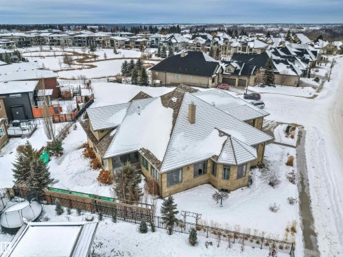 Snowy aerial view featuring a residential view - 2796 Wheaton Drive, Edmonton, AB - Outdoor