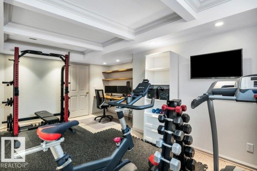 14 Dunfield Crescent, St. Albert, AB - Indoor Photo Showing Gym Room