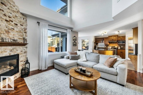 14 Dunfield Crescent, St. Albert, AB - Indoor Photo Showing Living Room With Fireplace