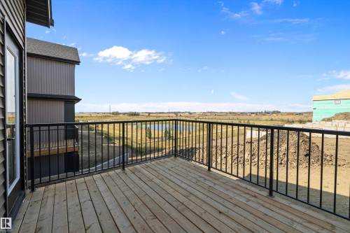 View of wooden deck - 38 Cannes Cove, St. Albert, AB - Outdoor With Exterior