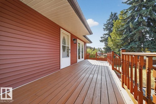 View of wooden deck - 12919 113A Street, Edmonton, AB - Outdoor With Deck Patio Veranda With Exterior