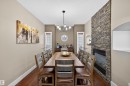 520 Stewart Crescent, Edmonton, AB  - Indoor Photo Showing Dining Room With Fireplace 