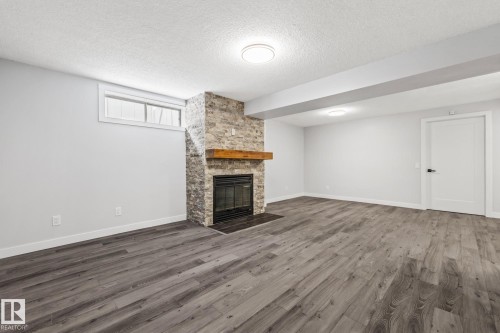 69 Hamilton Crescent, St. Albert, AB - Indoor Photo Showing Living Room With Fireplace