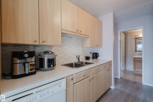 307 11415 41 Avenue, Edmonton, AB - Indoor Photo Showing Kitchen With Double Sink