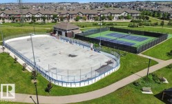 Aerial perspective of suburban area - 