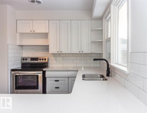 10536 76 Street, Edmonton, AB - Indoor Photo Showing Kitchen With Double Sink