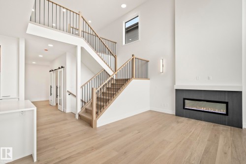 7095 Kiviaq Crescent, Edmonton, AB - Indoor With Fireplace