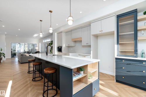 7509 Rowland Road, Edmonton, AB - Indoor Photo Showing Kitchen With Upgraded Kitchen