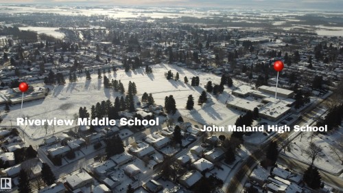 Aerial overview of property's location - 131 Saskatchewan Avenue W, Devon, AB -  With View