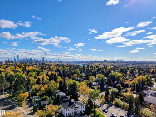 Aerial view of property and surrounding area with skyline - 1513 13910 Stony Plain Road, Edmonton, AB - Outdoor With View