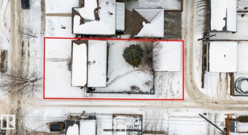 Aerial view of property's location featuring property parcel outlined - 3810 110 Avenue, Edmonton, AB - Other