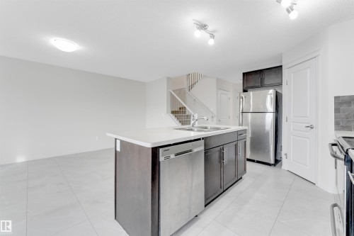 2624 16 Street, Edmonton, AB - Indoor Photo Showing Kitchen With Stainless Steel Kitchen With Double Sink