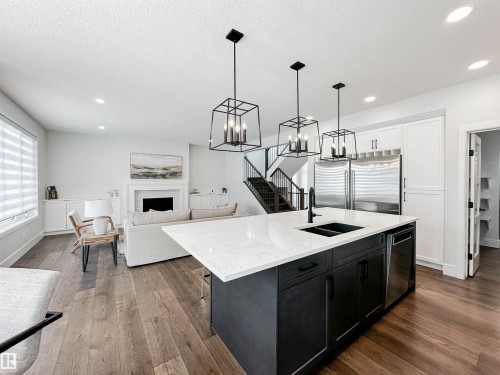 14 Laderoute Place, St. Albert, AB - Indoor Photo Showing Kitchen With Double Sink