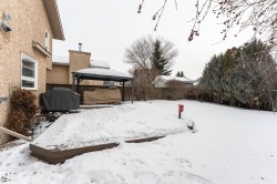 Yard featuring a platform deck and steel gazebo - 