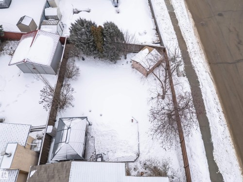 View of snowy aerial view - 5628 188A Street, Edmonton, AB - Outdoor