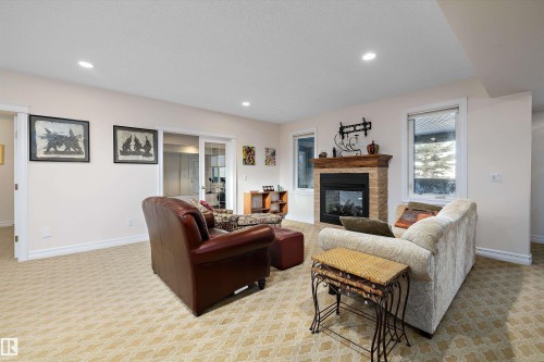 1190 Adamson Drive, Edmonton, AB - Indoor Photo Showing Living Room With Fireplace