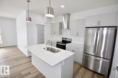 3104 Challand Lane, Edmonton, AB - Indoor Photo Showing Kitchen With Double Sink With Upgraded Kitchen