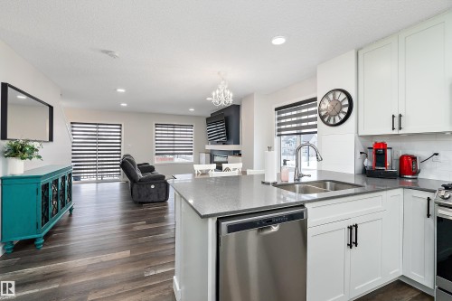 1 3305 Orchards Link, Edmonton, AB - Indoor Photo Showing Kitchen With Double Sink