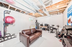 Workout room with finished concrete flooring - 