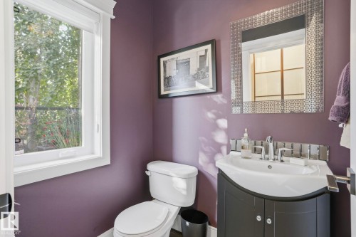 Bathroom with vanity and toilet - 11121 81 Avenue, Edmonton, AB - Indoor Photo Showing Bathroom